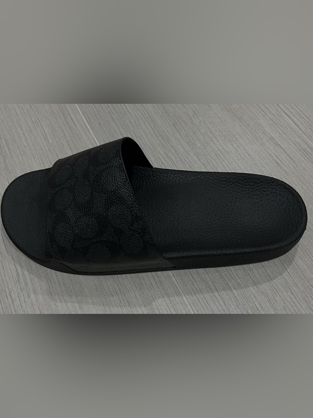 Coach Men's Black Slide Sandal - Classic Comfort